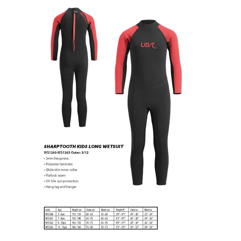 UB Kids Sharptooth Long Wetsuit - Image 3