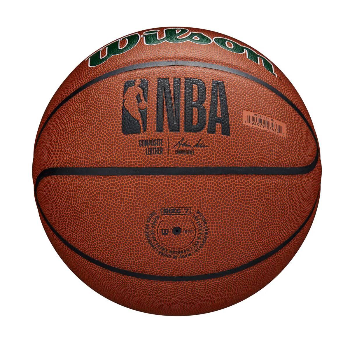 Wilson NBA Composite Bucks 7 Brown - Image 6